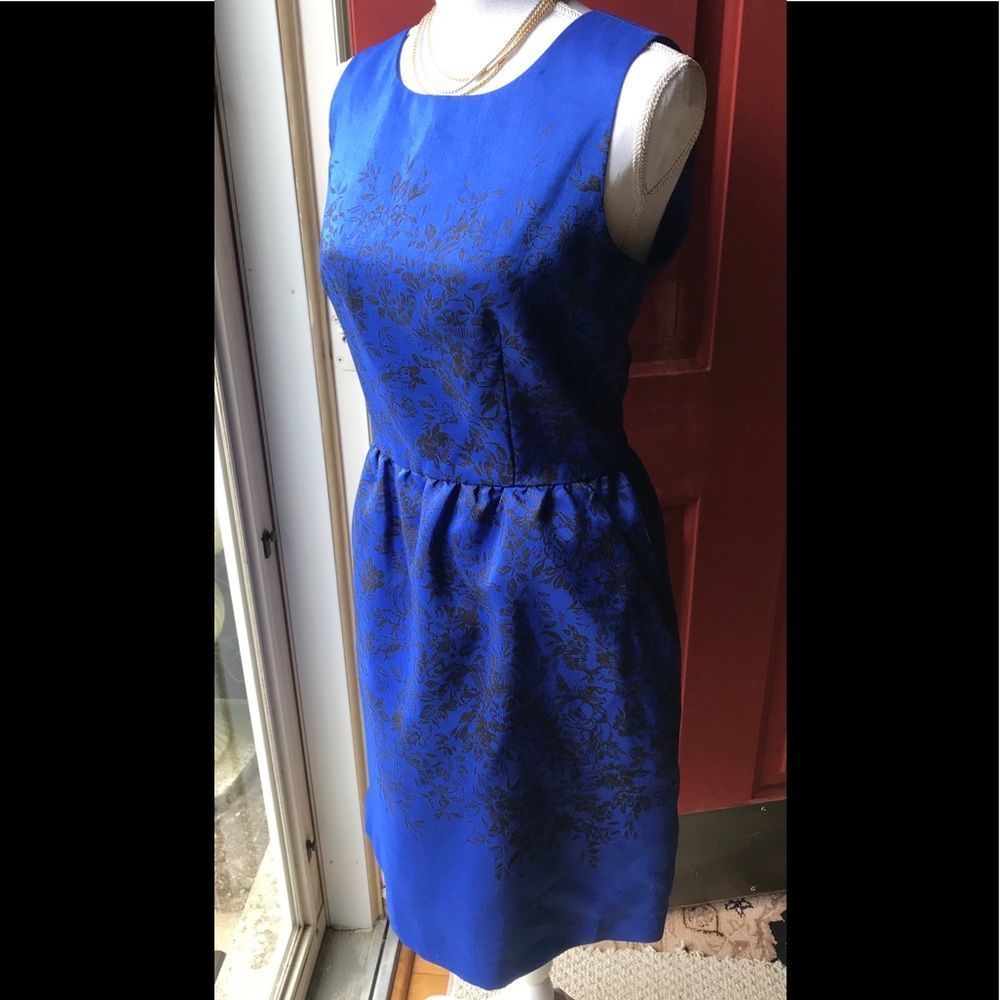 NWT Cobalt Blue silkscreen cocktail dress